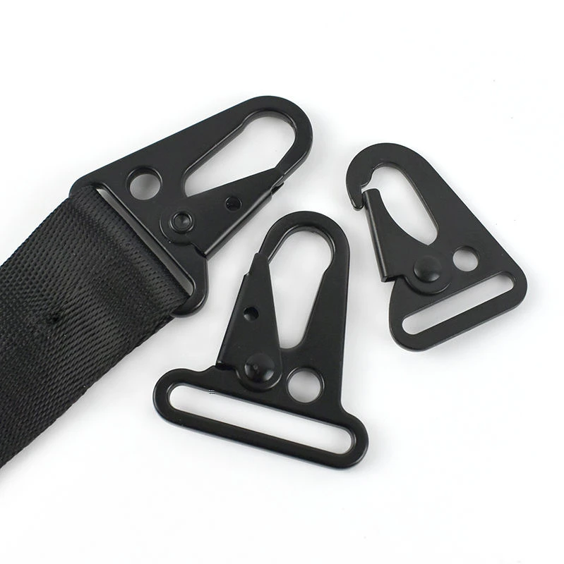 Black Outdoor Olecranon zinc alloy Hook Buckle Clasp Tool Gear Hiking Carabiner Tactical sling snap clip hook metal for bag