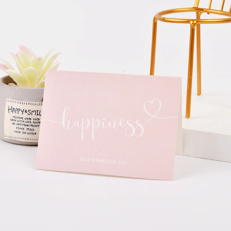 Luxury Customized Wedding Invitation Thank You Card Birthday Greeting Card with Envelope