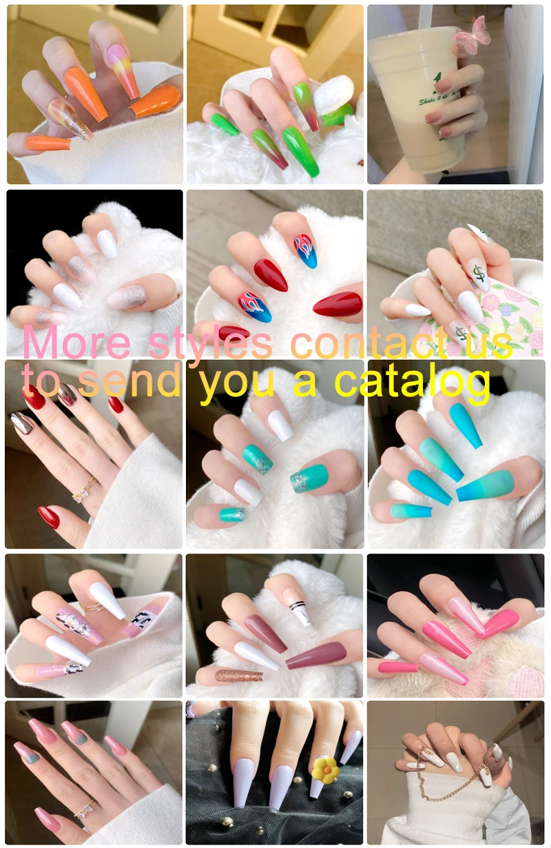Custom Wholesale Full Cover False Nails French Square Short Nude Press On Nails