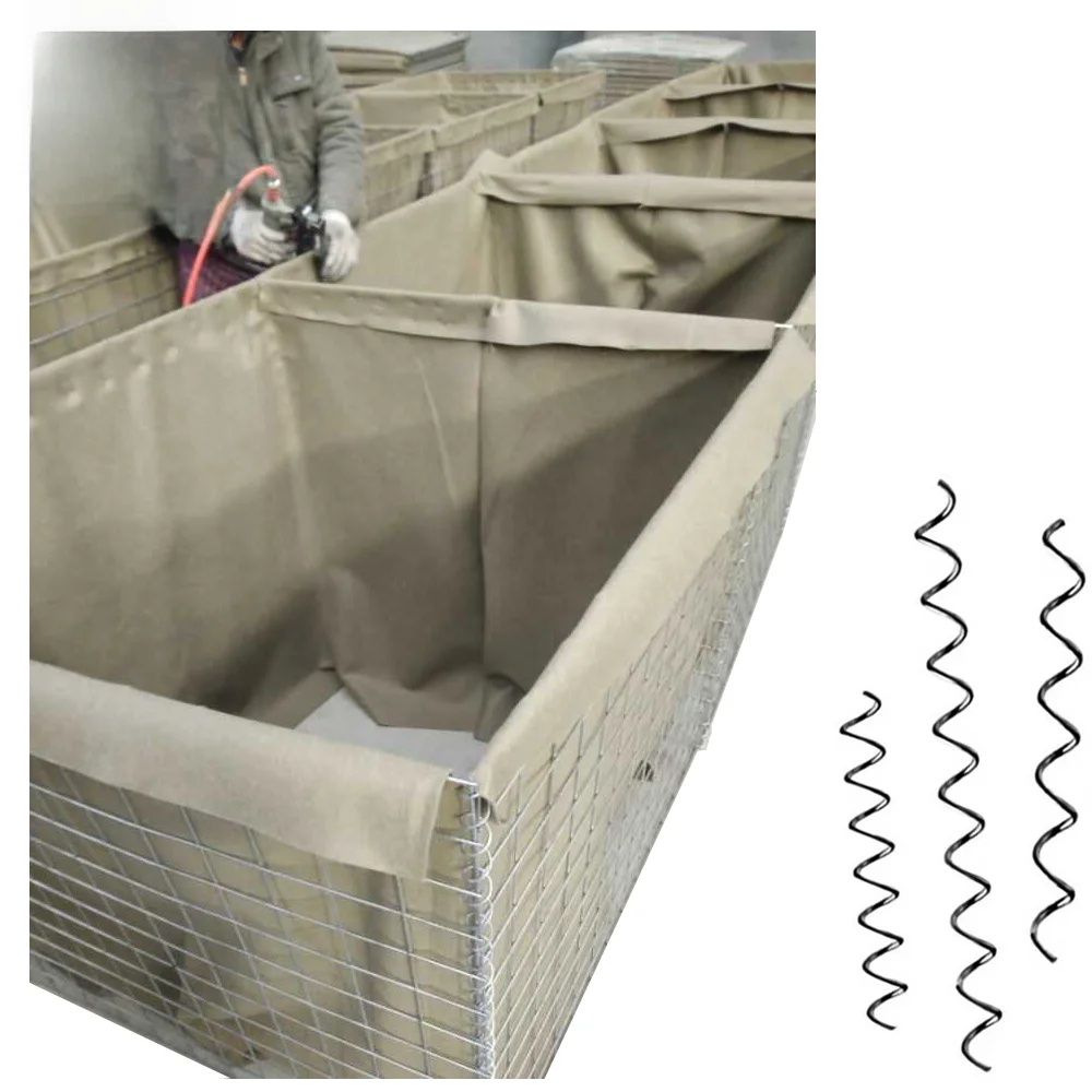 Heavy Galvanized Square Welded Mesh Waterproof Security Fence with Metal Frame Sand Protection Wall Defensive Barrier