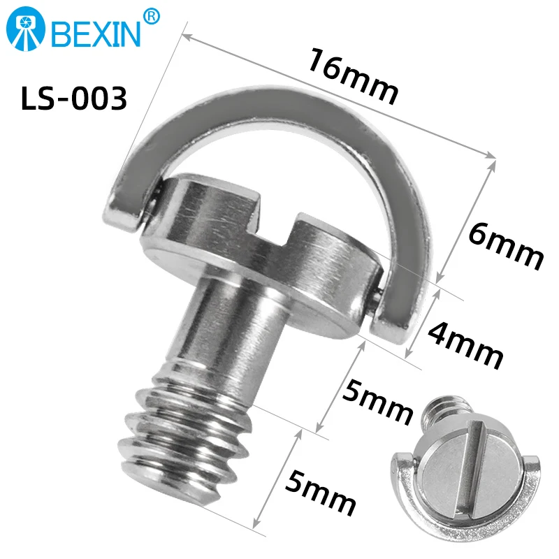BEXIN high quality photographic accessories 14mm 1/4 d-ring stainless steel hidden camera screw for Canon