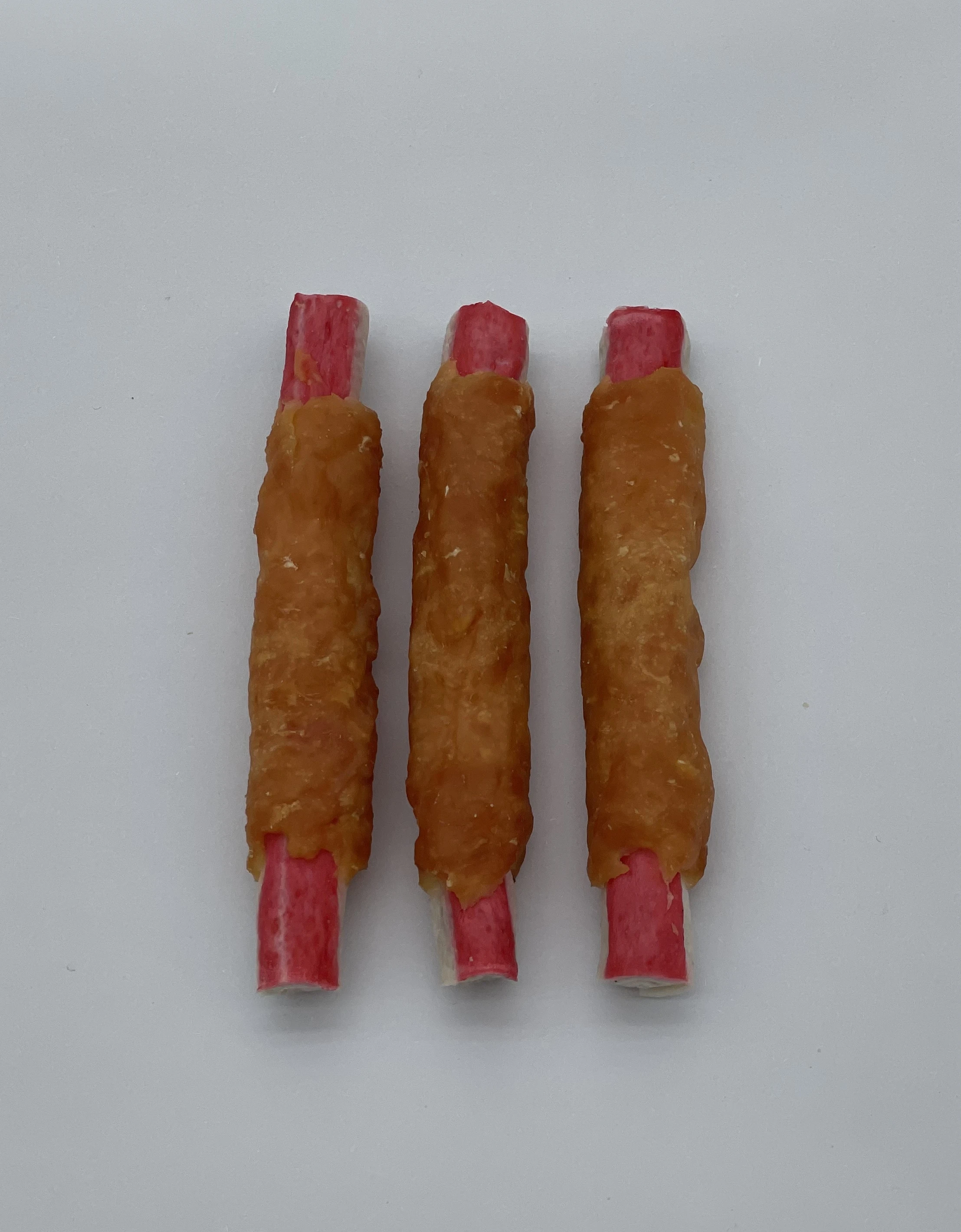 High nutrition customized salmon and crab stick dog treats pet snacks private label pet foods manufacturer