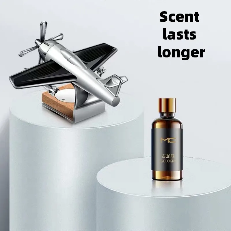 Car Solar Airplane Perfume Aromatherapy Essential Oil Ornament Car Air Freshener Perfume Holder
