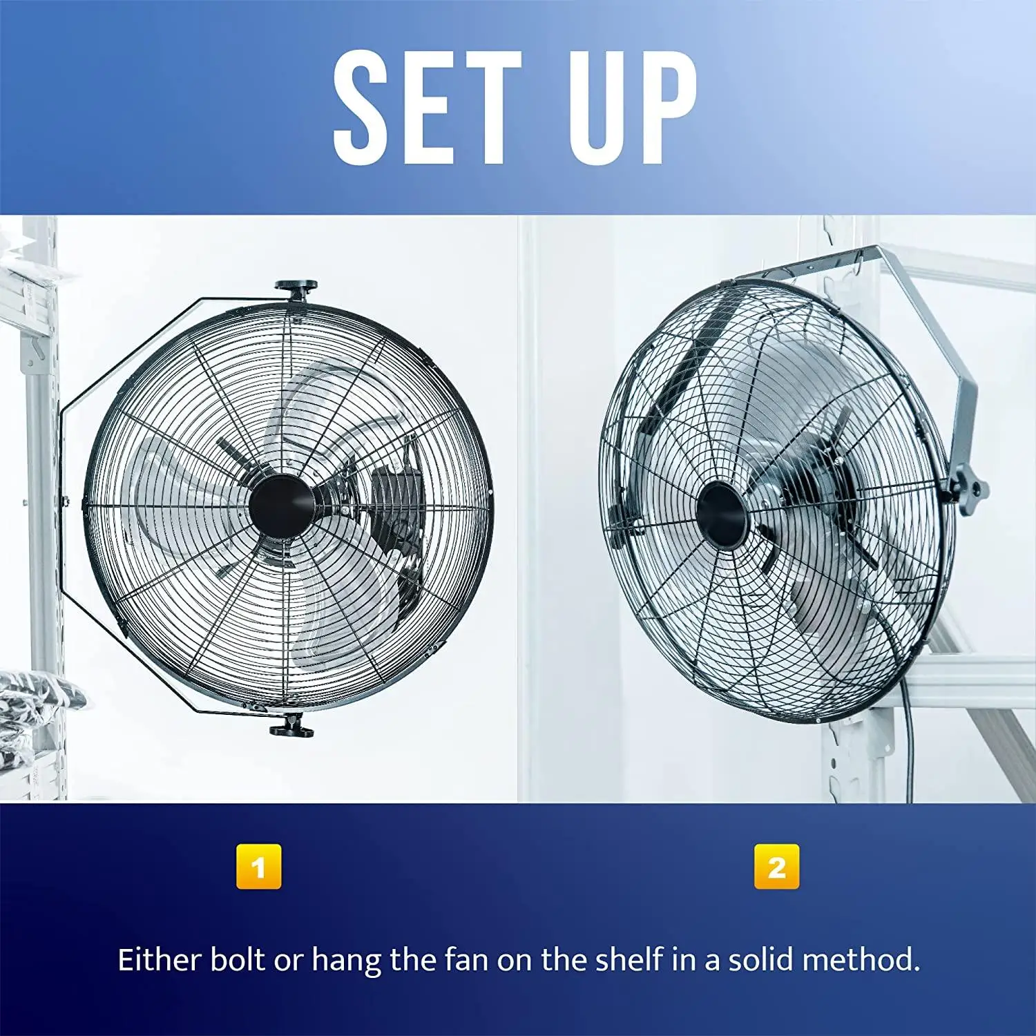 2 IN 1 Wall Mounted Adjustable tilt angle large industrial exhaust fan HJ-20WFM Ventilation Fan  20 inches Wall fan