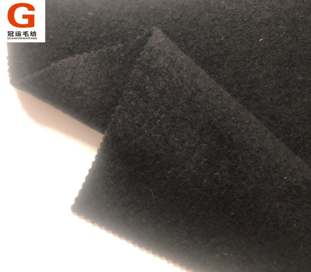 New arrival boiled wool fabrics 100%wool fabric medium weight