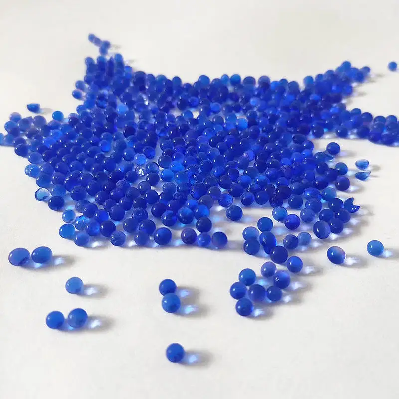 Manufacturer wholesale DMF free 1-3mm 2-5mm 4-8mm color changing humidity indicating blue silica gel desiccant beads granules