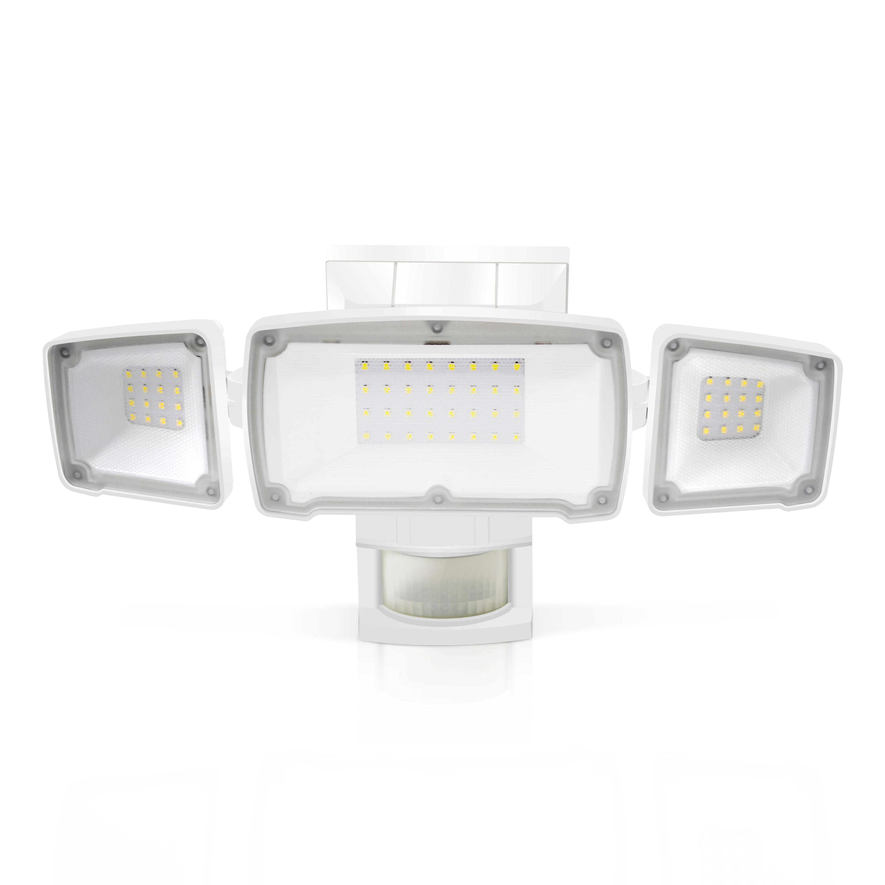 led outdoor solar security light with motion sensor 5000K 3 Adjustable Heads flood lights for Backyard, ,Garden