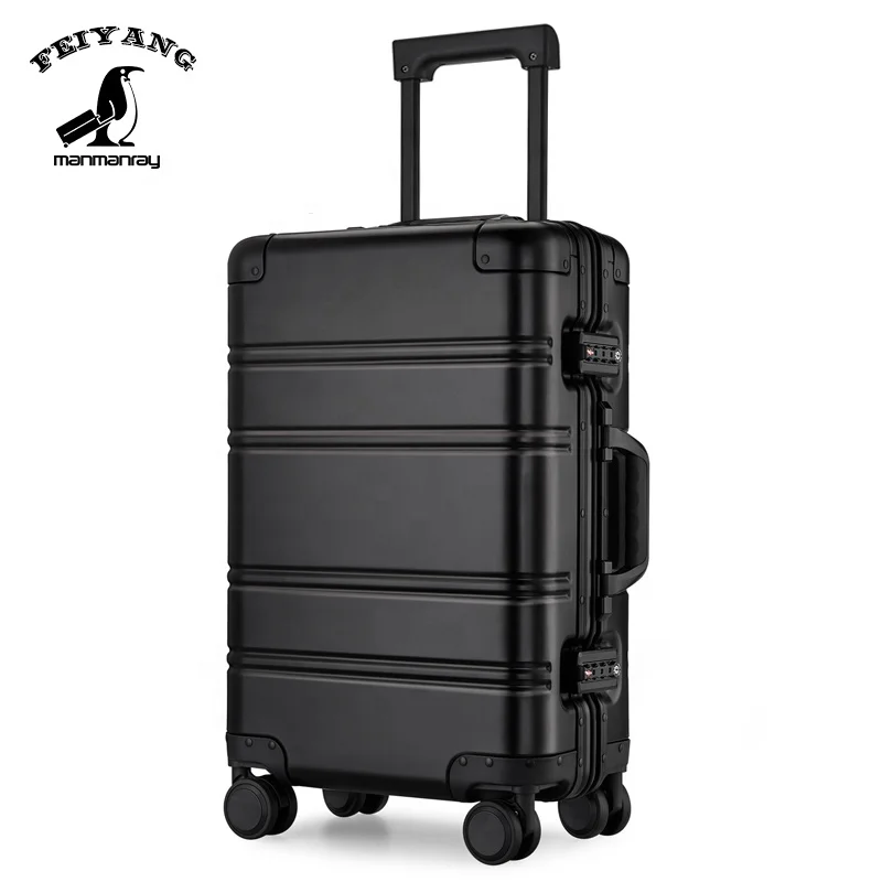 Bestselling Genuine aluminum luggage vintage luggage with wheel
