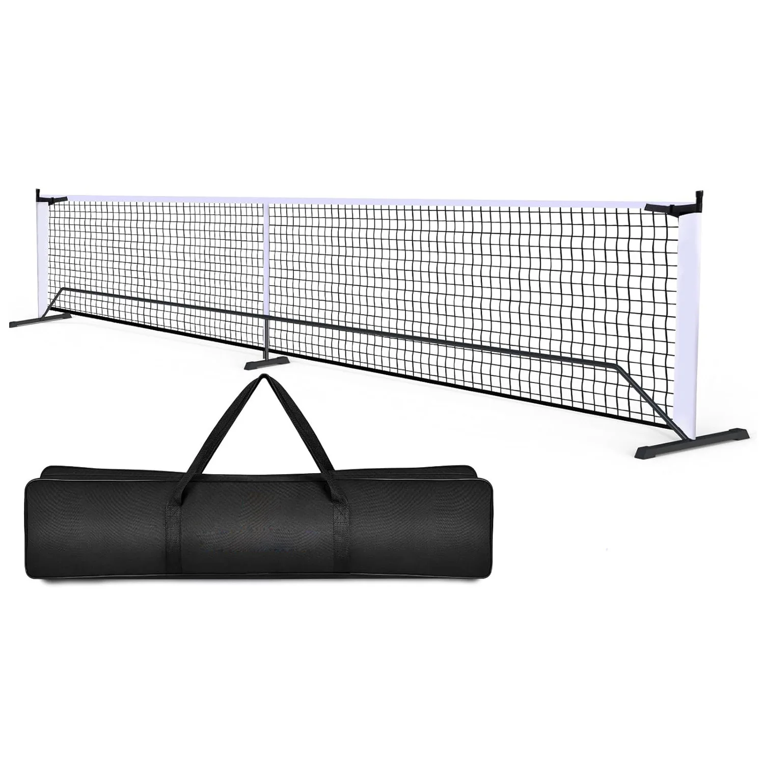 22FT Badminton Pickleball Net - Adjustable Portable Net for Junior Tennis, Kids Volleyball & Soccer, and Backyard Games