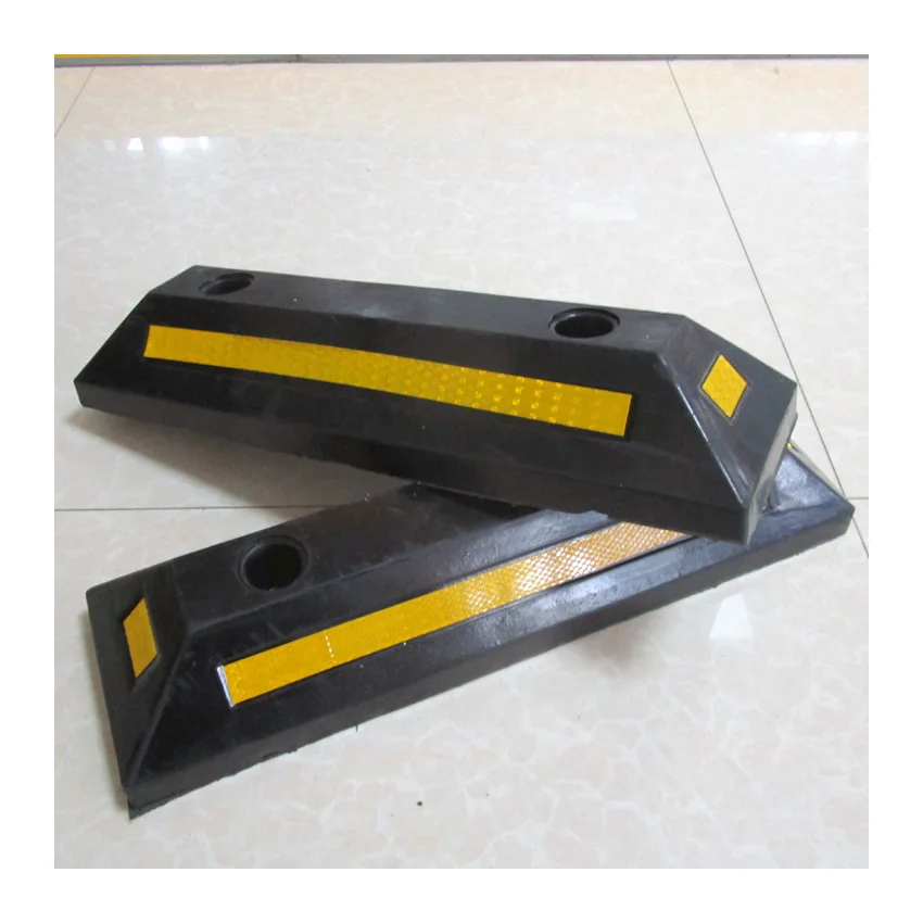 540*160*100mm heavy duty reflective rubber positioner car tire Stopper parking Wheel Stopper