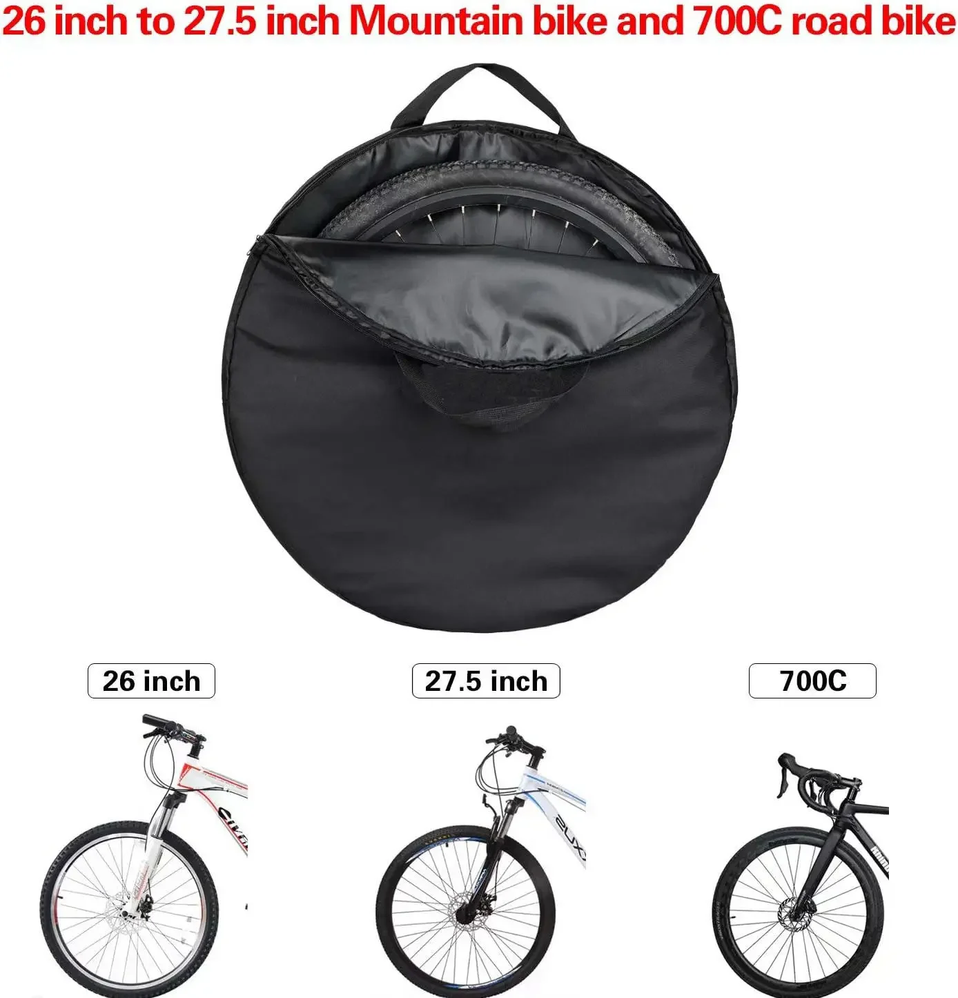 Waterproof Polyester Bike Wheel Bag Protective Bicycle Tire Cover Road Mountain Travel Cycling Carrying Wheel Set Pouch Biking