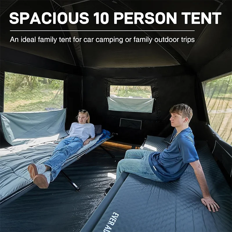 BOTEEN 10 Person Camping Blackout Tent Multi Room Tent for Family