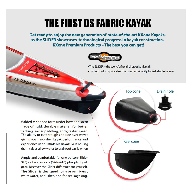 Zebec kxone 12 футов надувной каяк рыболовный одиночный складной 2 человек морской каяк с вышивкой лопатка С Лопатками