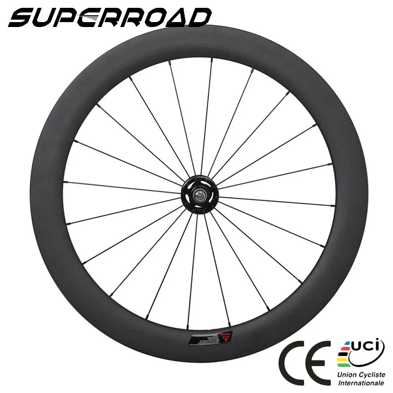 
2019 Road Bike 650c 23mm wide 60mm Deep Carbon Clincher Track Wheels For Carbon Race Wheels with NovarecHub 