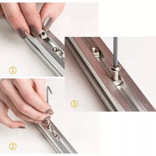 M3/M4/M5*10*6 For 20 Series Slot T-nut Sliding T Nut Hammer Drop In Nut Fasten Connector 2020 Aluminum Extrusions HW109
