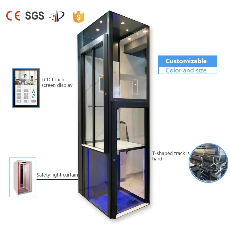 New upgraded multi-floor cheap wholesale stainless steel car waterproof outdoor stable apartment residential lift home elevator