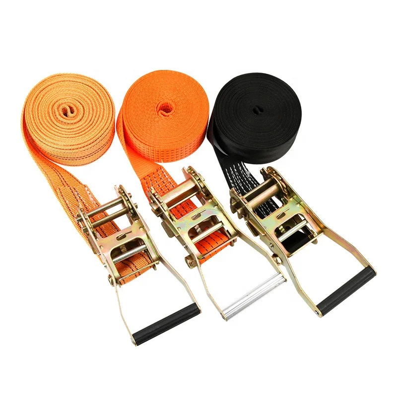 2 inch 5000Kgs Ratchet Tie Down Car Truck Binding Cargo Lashing Belt Ratchet Tie Down Straps