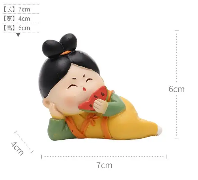 Chinese Style Fashion Tang Ladies Resin Handicrafts Decorations Creative Car Cake Decorations