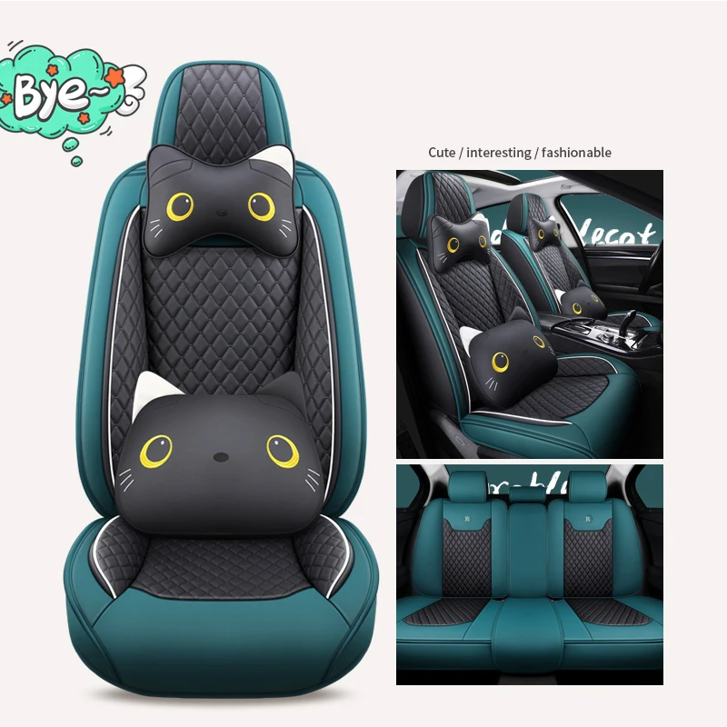 Seat Covers  Car Seat Covers   cartoon style There are headrest and embrace pillow matching design