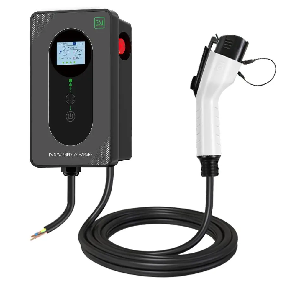 ZR-USO06 AC Type1 50A current adjustable electric car charger swipe card to start EV car charger station IP67