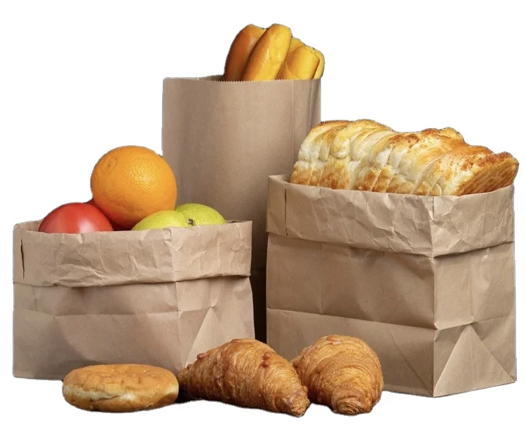 Factory Wholesale Flat Handles Microwave Popcorn Christmas Paper Bag For Bakery