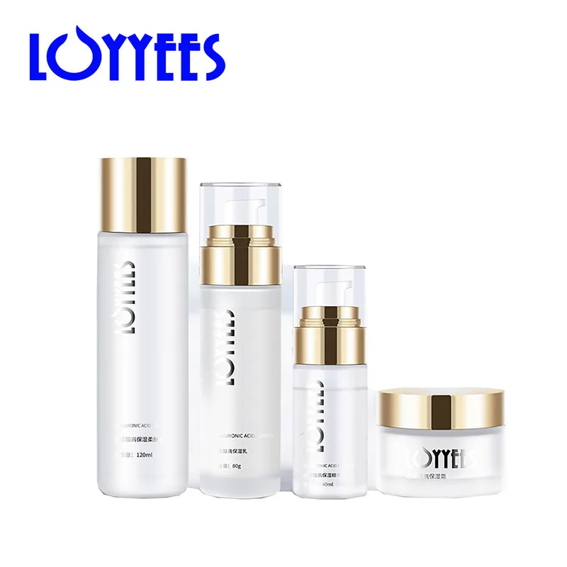 Private Label Cosmetic Hyaluronic Acid Moisturizing Lotion Cream Set Skin Care Organic Supports Customization