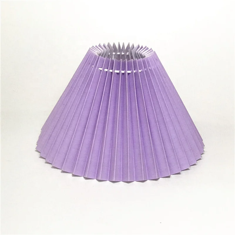 Lamp Cover Pure Color Pleated Lamp Shade Hanging Fabric Home Lighting Decoration Lighting and Circuitry Design Plastic Round XSX