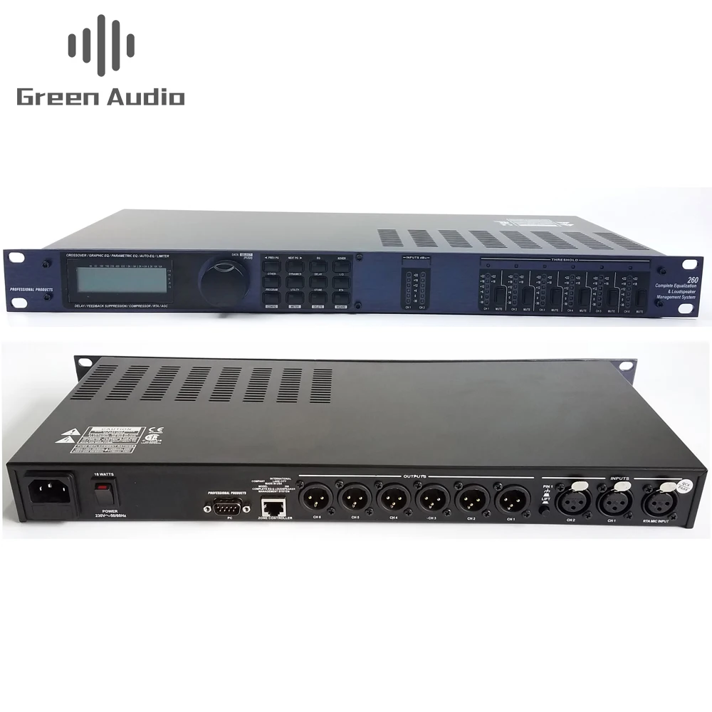 GAX-PA260 Rack 3in 6out профессиональный аудио процессор громкоговоритель система управления pro stage звуковые процессоры