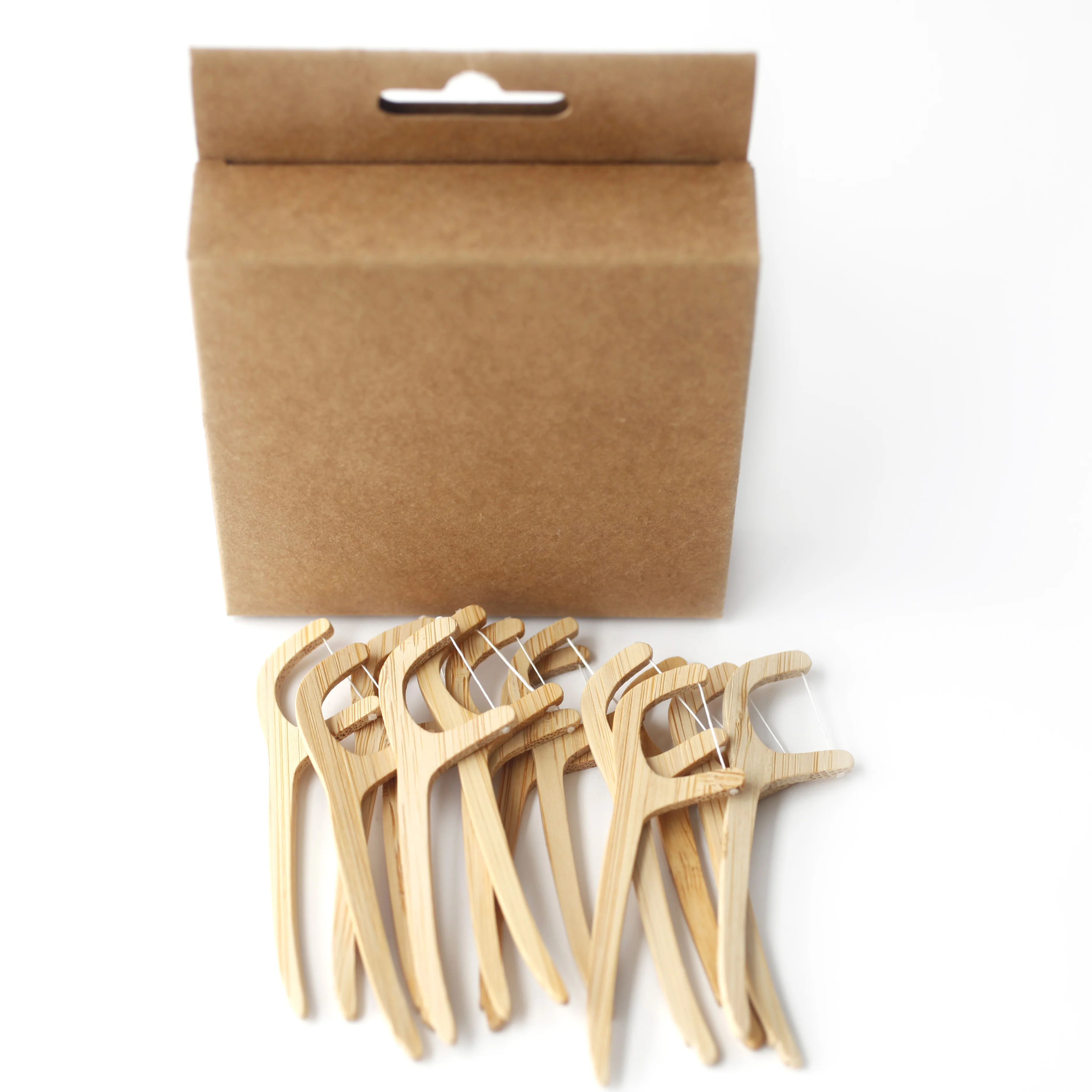 Hot Selling Zero Waste Sustainable Development Plastic Free Bamboo Charcoal Dental Floss Picks