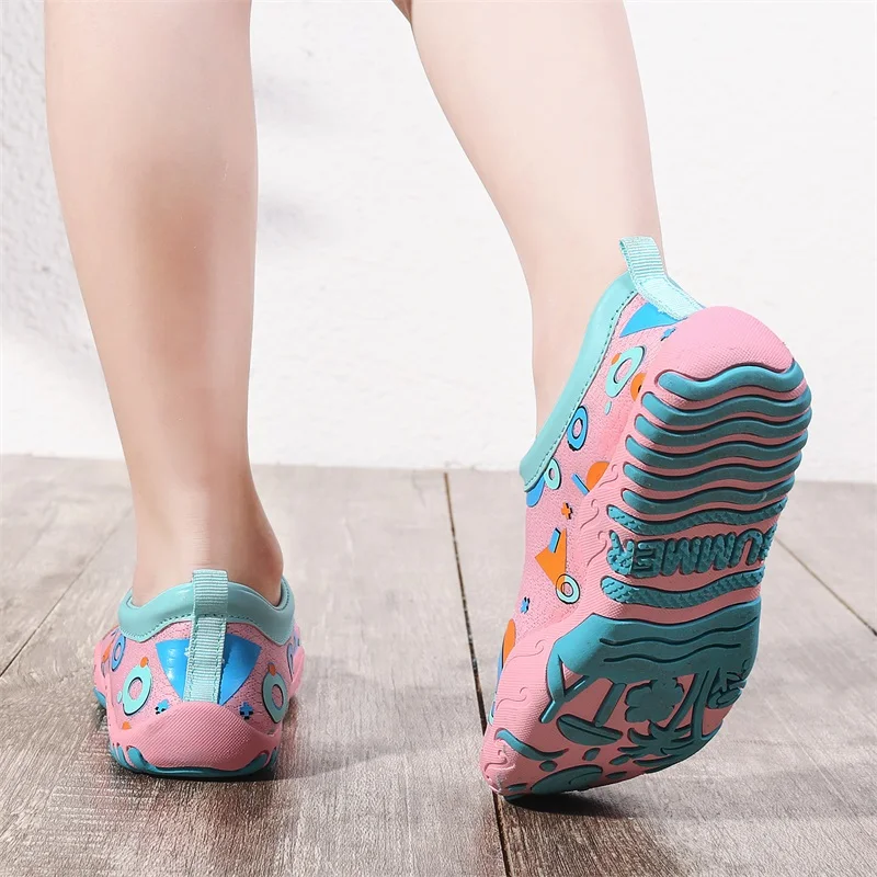 Kids Water Shoes Rubber Sole Durable Quick Dry Cute Children Cartoon Opp Bag Unisex Lycra 100 Pairs 203 Children,baby CN;FUJ