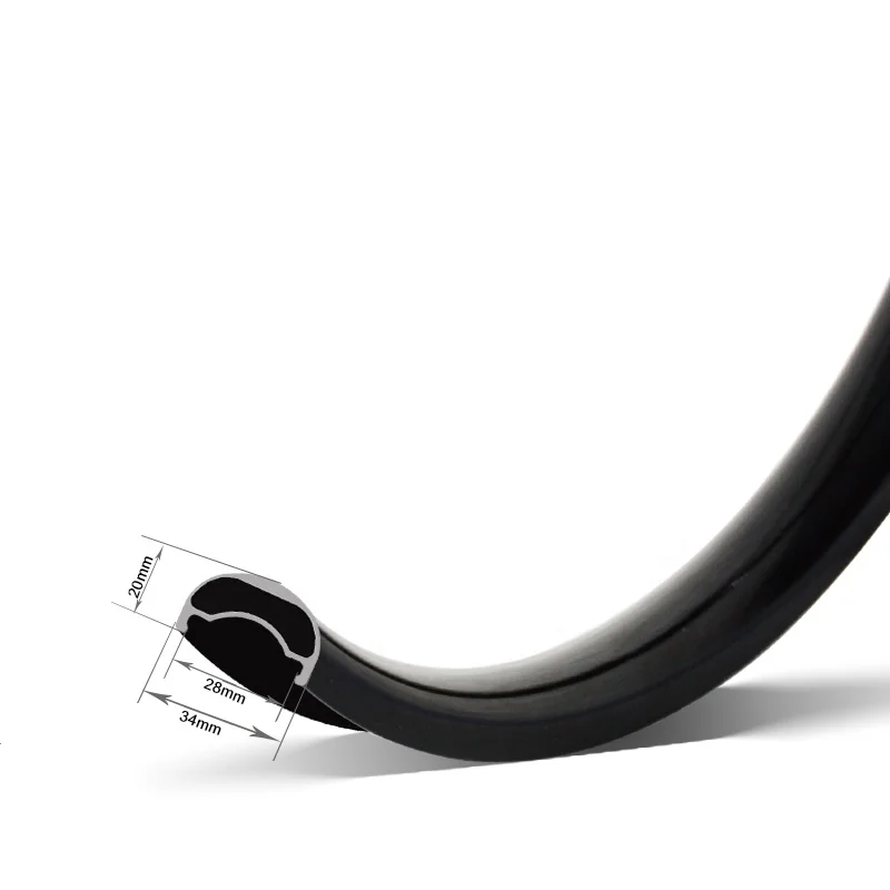 GoFast Carbon BMX Rims 20 Inch Carbon 406 Wheels 34mm Width 20mm Depth 406 Disc Brake Carbon Rims