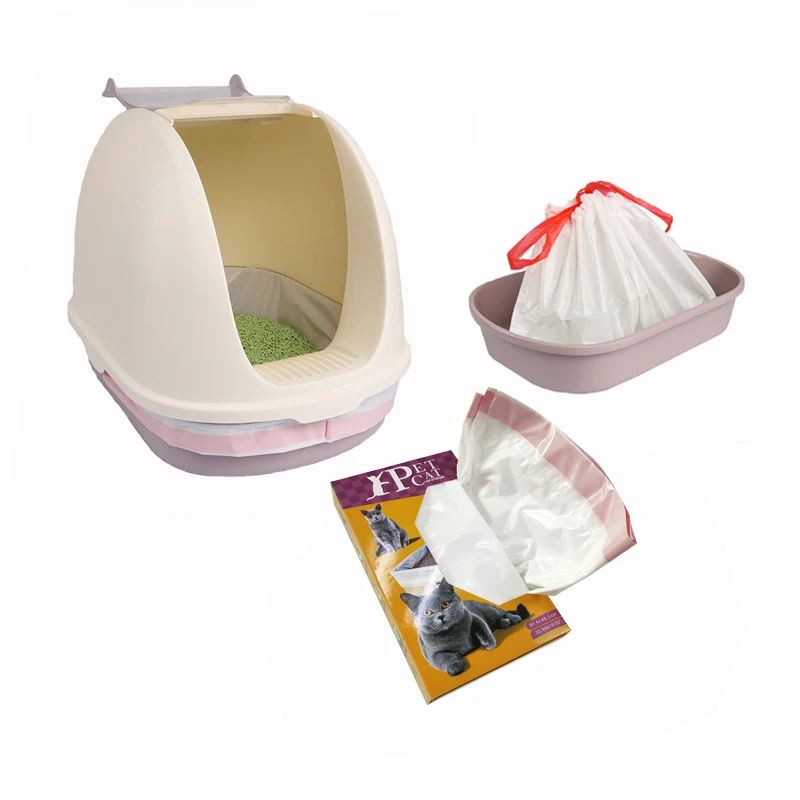 BENBEN Cat Litter Box Liners, Drawstring Large Kitty Litter Pan Bags Jumbo Extra Durable Pet Cat Supplies