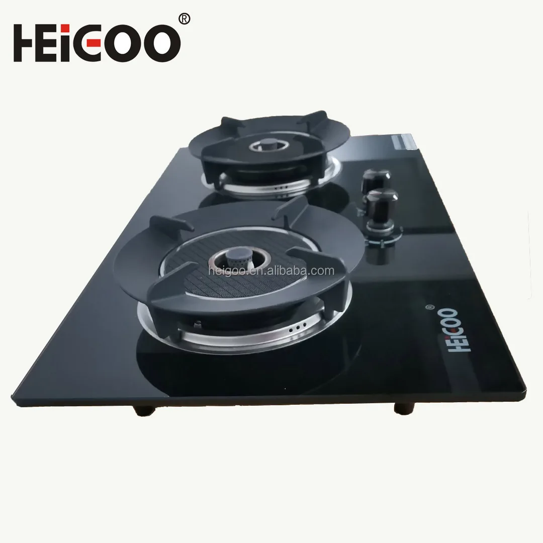 Top quality free standing cooking range tempered glass stove windprood gas burner