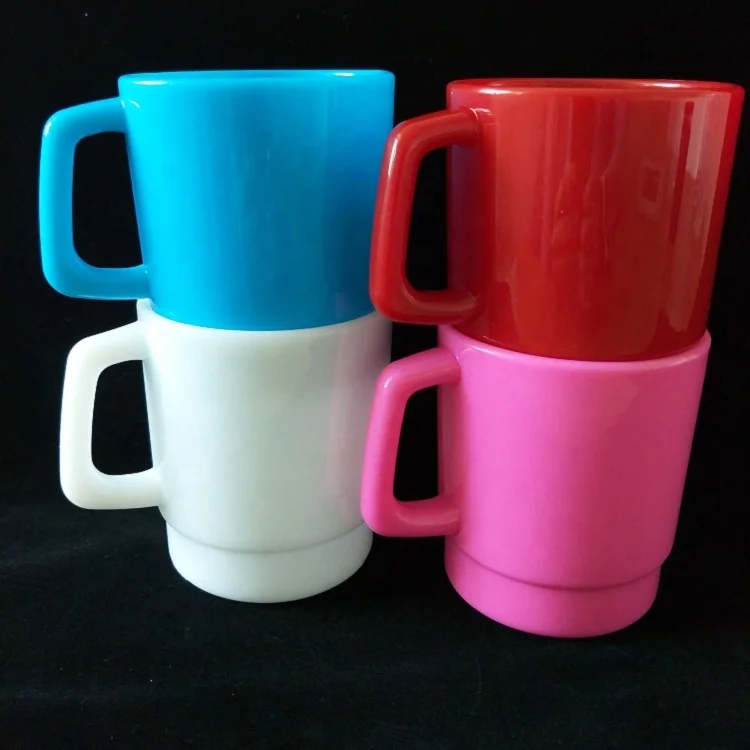 11oz Unbreakable Reusable Color PP Plastic Coffee Mug