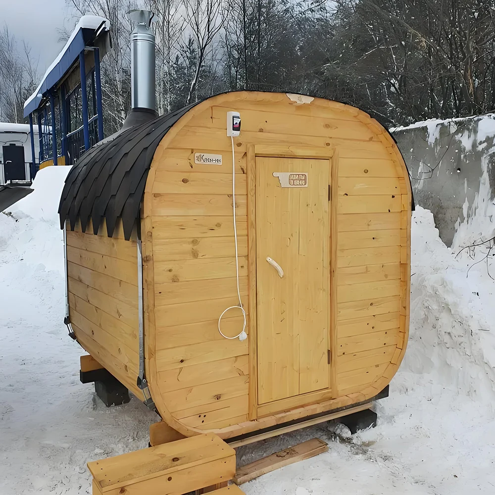 Sauna Factory Direct outdoor mini cube glass sauna with WIFI speaker and Bluetooth controller