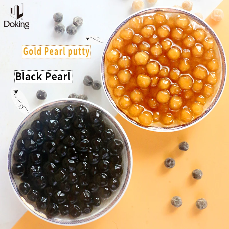 Doking Factory OEM wholesale quality product milk tea material special bubble tea ingredients quick cooking gold tapioca pearls