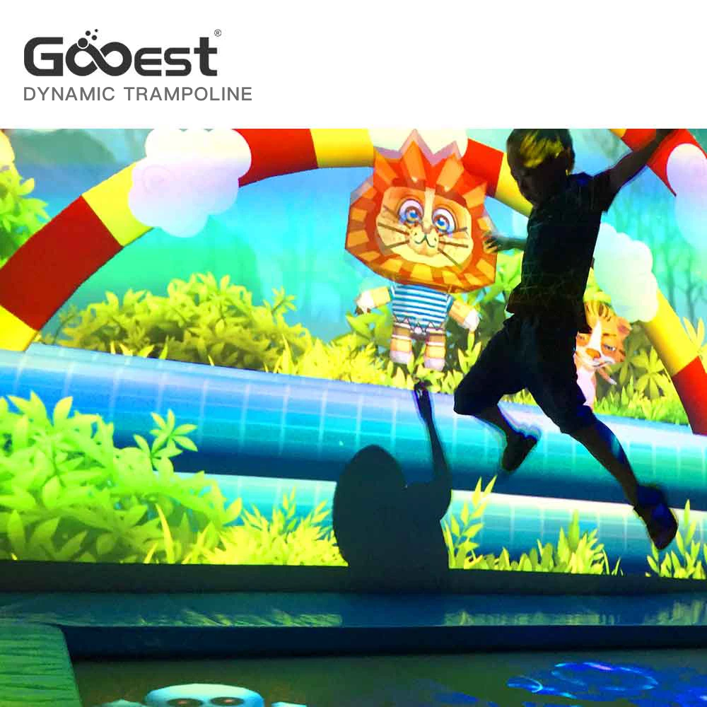 More Fun Interactive Projection Trampoline Games Indoor Playground Kids Interactive AR Sports Gams Interactive Wall System 5-10