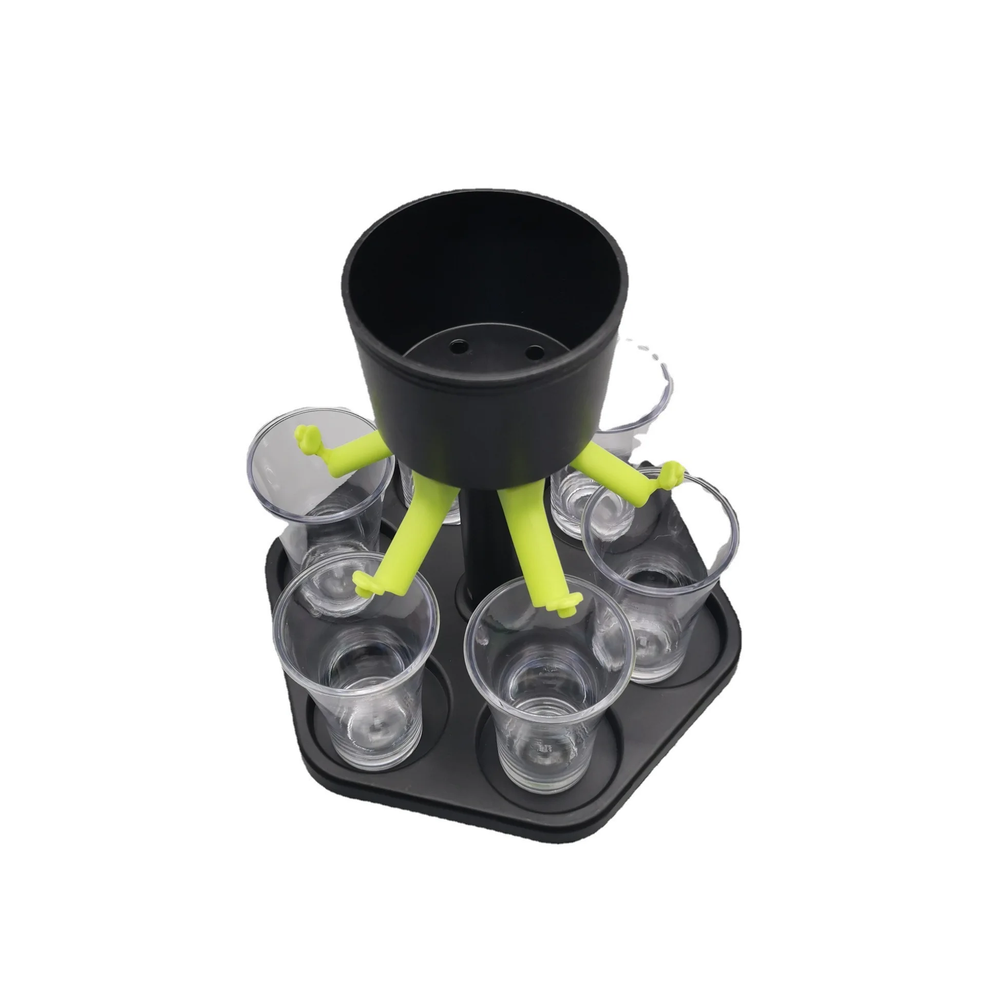 TikTok Hot sale Party Beer Wine Dispenser 6 Shot Glass Dispenser With Holder