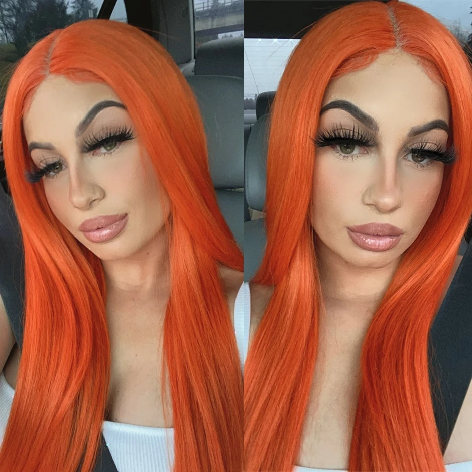 613 Lace Front Wig Brazilian Ombre Natural Pink Human Hair,Highlights,Gray,,Blue,,Green,,Purple,,Orange,Red Color Human Hair Wig