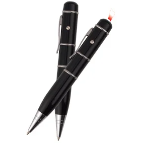 Business Corporate Gifts 8GB 16GB 32GB 64GB Classy Metal Pen Shape Drive Usb Flash with led light  2.0 Memory U Disk Custom Logo