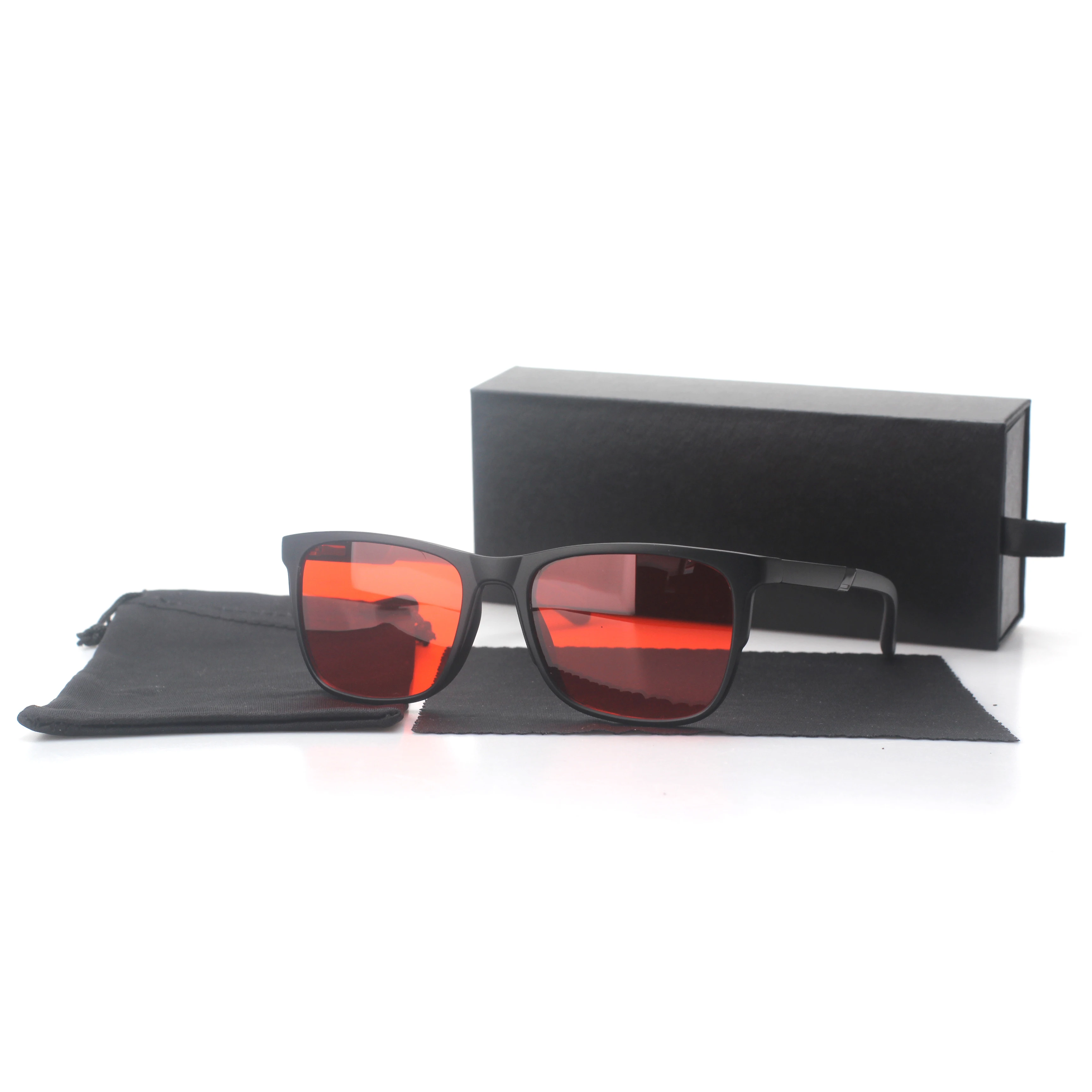 Hot Selling Newest Design Classic Fashion Trend TR90 Black Square Frame Custom Anti Blue Light Eyewear Women Men Glasses