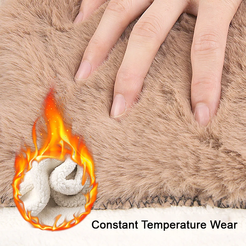 Double-layer Composite Wool-like Sheep Cover Knee Pads for Autumn Winter Unisex Padded Velvet Protectors Keep Warm Kneepads