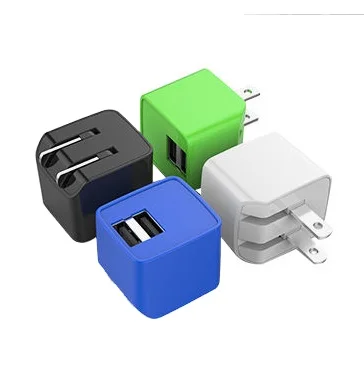 5V 2.1A Dual USB port  Mini Wall Charger Adapter with ETL  certification