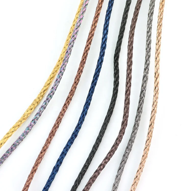New Arrival Fashion Jewelry Rope Stainless Steel Cords Colorful Steel Wire Rope Gold Plated Steel Wire Woven Cord for Bracelet