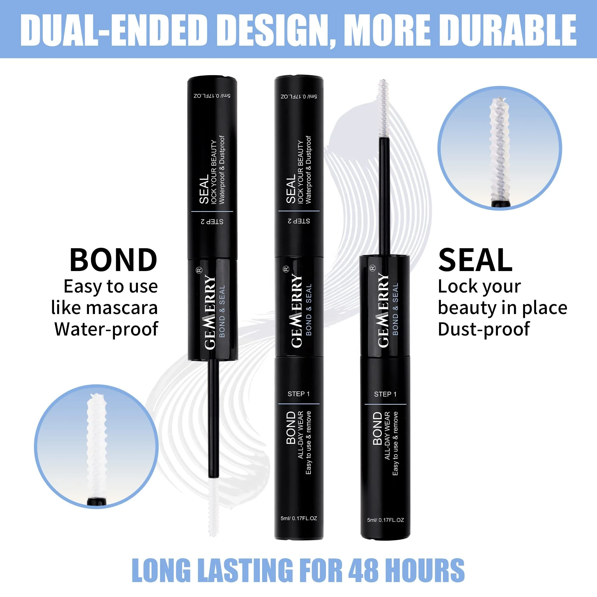 Latex Free 0.5 Waterproof Lash Glue Black Bond Clear Seal China Fast Dry Cruelty Free Wholesale Lashes Glue For Lash Strips