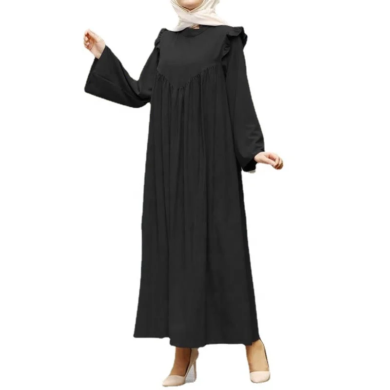 Muslimahclothingsupplier Арабская Исламская одежда Дубай абаяхиджаб кафтан мусульманское женское платье арабское черное Абая Джакарта