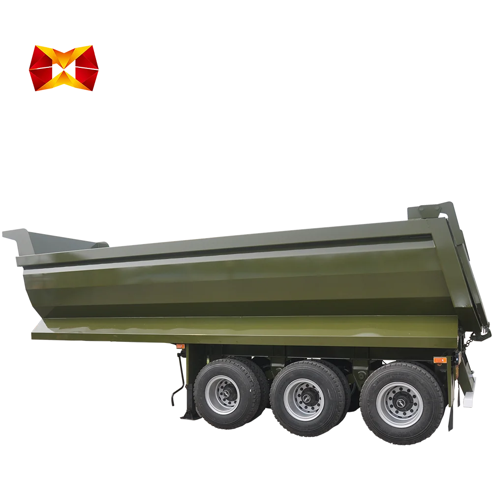 60 Ton rear tipper bulk dump Agricultural barley Hydraulic rollover atv side farm tractor trailer buggy utility tandem for sale