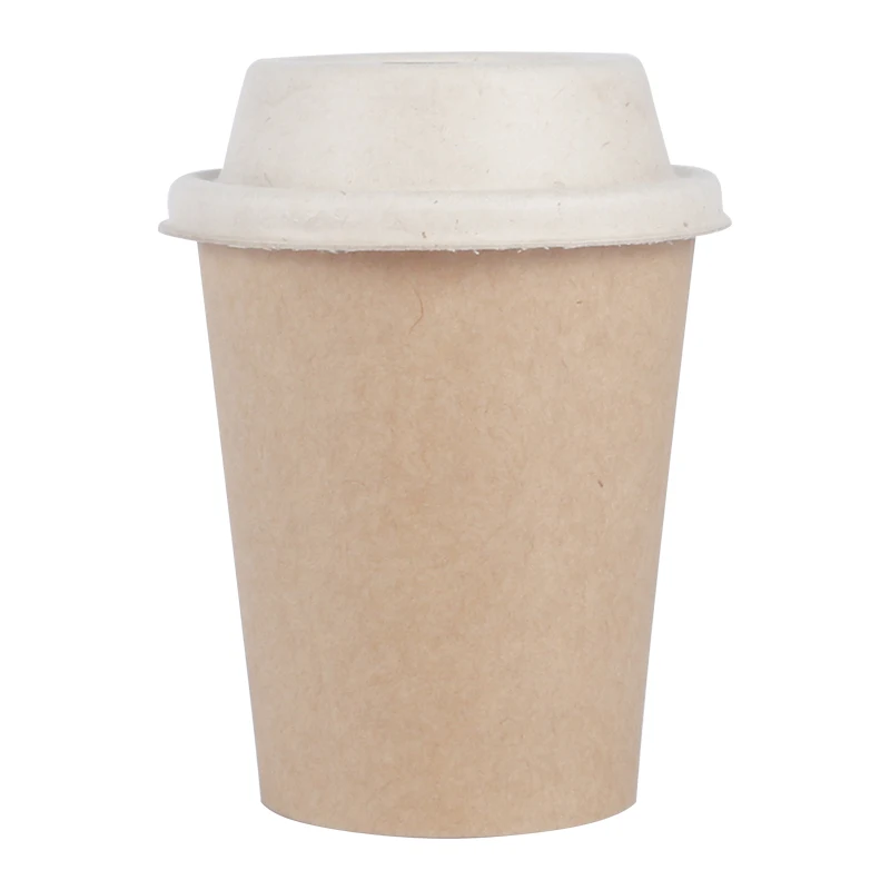 Disposable  couvercle sugarcane disposable cup lid koffiekopje deksel degradable custom paper cup