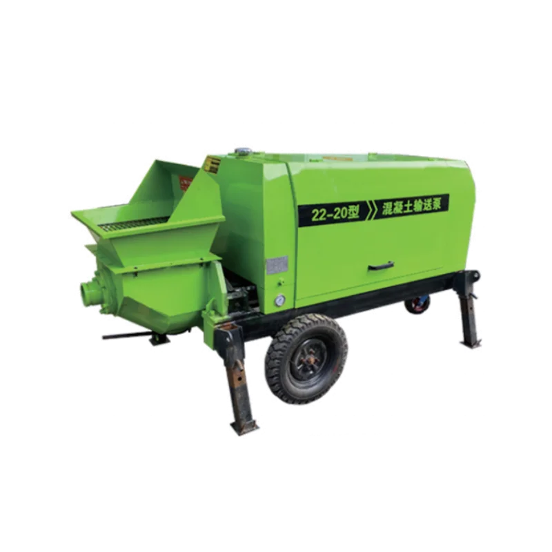 New Mobile Stationary Concrete Pump Machine with Truck Mixer Used for Manufacturing Plant Includes Spare Pipe Parts for Sale