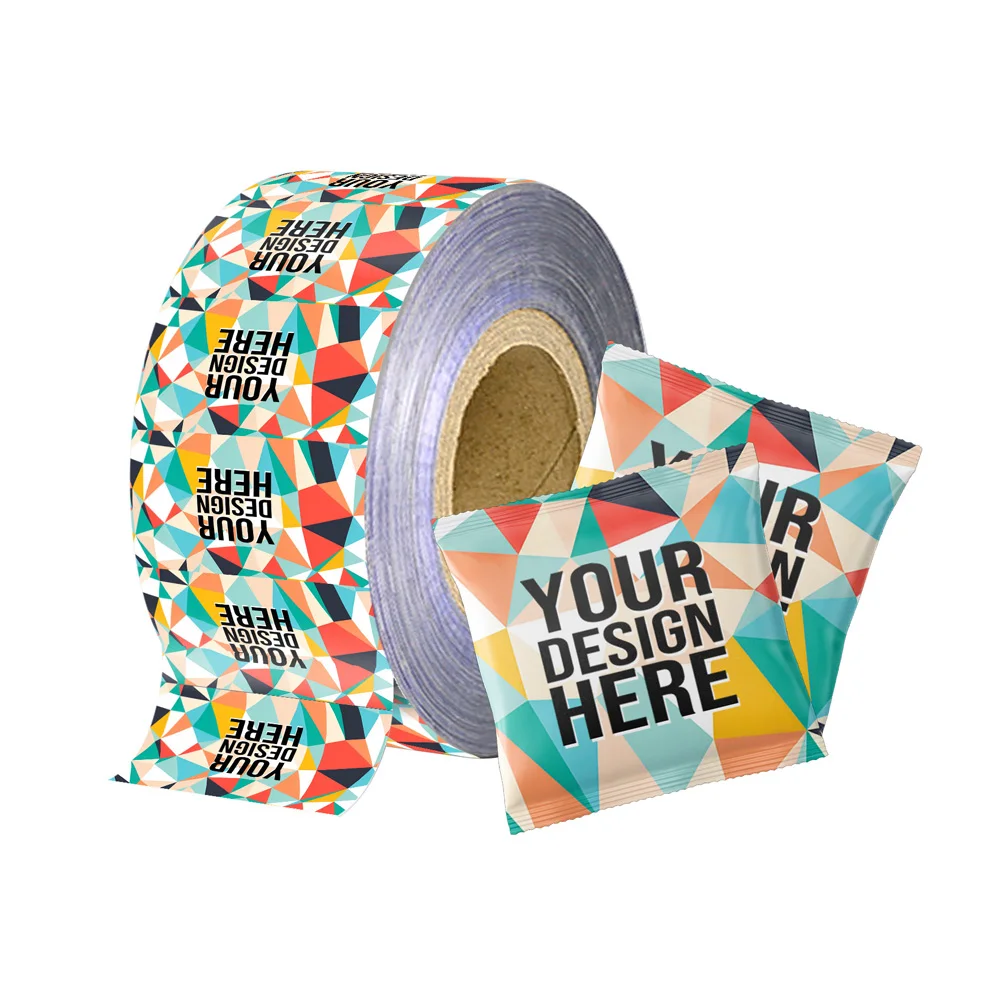 Custom Printing Aluminum Foil Stock Sachet Laminated Plastic Food Stickpack Shrink Sleeve Roll Films Packing Film